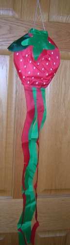 Magic Creations 42" Soft Sculpture Strawberry Windsock  #9652  UPC:041039096527