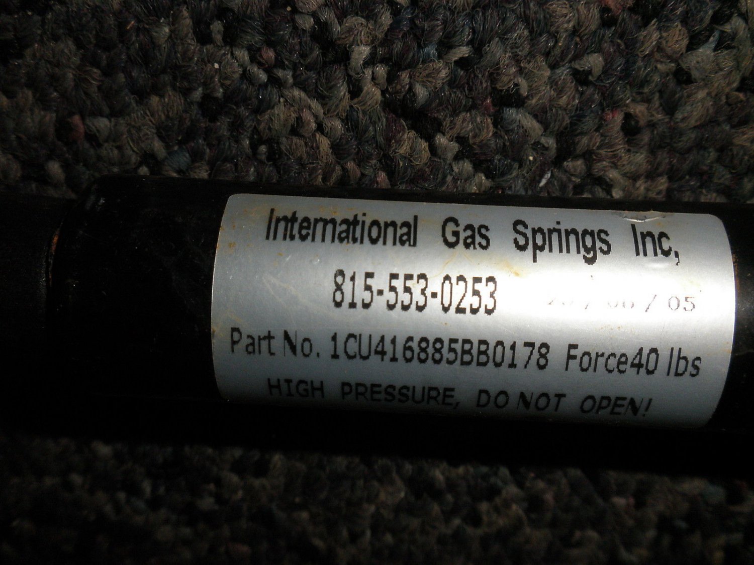 International Gas Springs Inc. 8155530253 40 LB. Shock / Strut