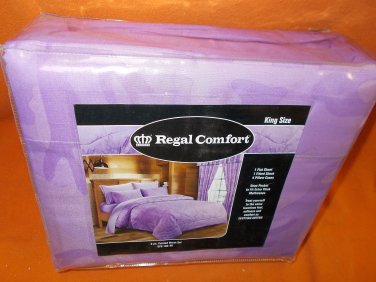 Regal Comfort  King Size 6 Pcs. Printed Sheet Set #DPS192-4K  UPC:799928162647
