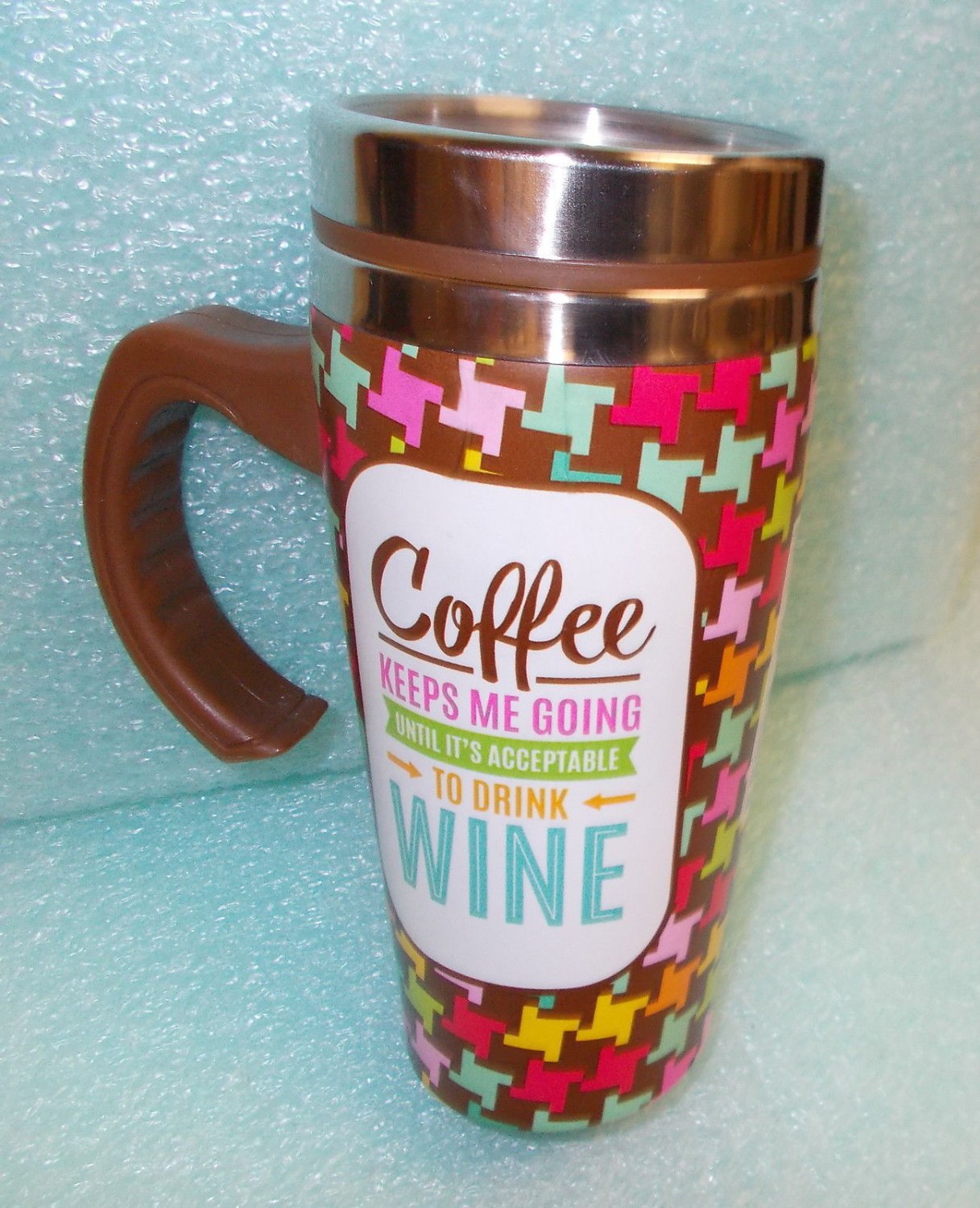 Novelty Inc "Coffee Keeps Me Going Until" Thermal SS Travel Mug UPC