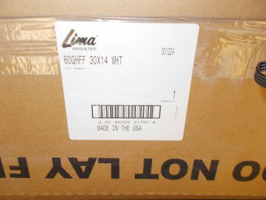 Lima Register White 30X14 Steel Return Filter Grille #60GHFF30X14WHT UPC:2009502