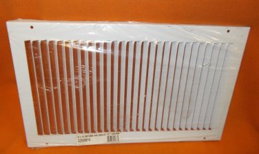 Continental White 8X14 Return Air Grille 1/2" Louver #G25B0814 UPC:662639021834