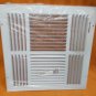 Continental White 12X12 1/2 Louver 4 Way Grille #G24W1212 UPC:662639035220