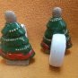 Y & M Novelty Inc Ceramic C. Tree Napkin Ring Holders  Set 2  UPC:788914207493