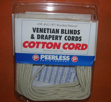 Peerless Ventian Blind & Drapery 1/8" Braided Cotton Cord #2804850 UPC:04222804