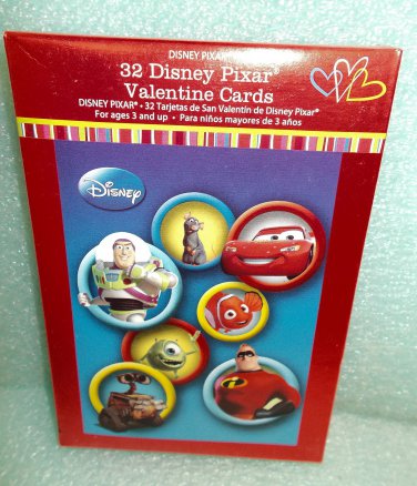 Paper Magic Disney Pixar Valentine Cards  64 Cards & Seals UPC:0731685663