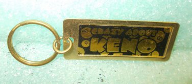 St. Evans "Crazy About KENO" Metal Key Chain 1 1/4" X 3"  UPC:710534489836