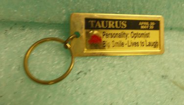 St. Evans Black "Taurus" Metal Key Chain 1 1/4" X 3"  UPC:710534489980