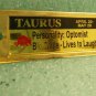 St. Evans Black "Taurus" Metal Key Chain 1 1/4" X 3"  UPC:710534489980