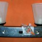 Liteco Lava Stone 12V Double Vanity Light W/ Gustafuson 9108 Globes #DC13LSB01
