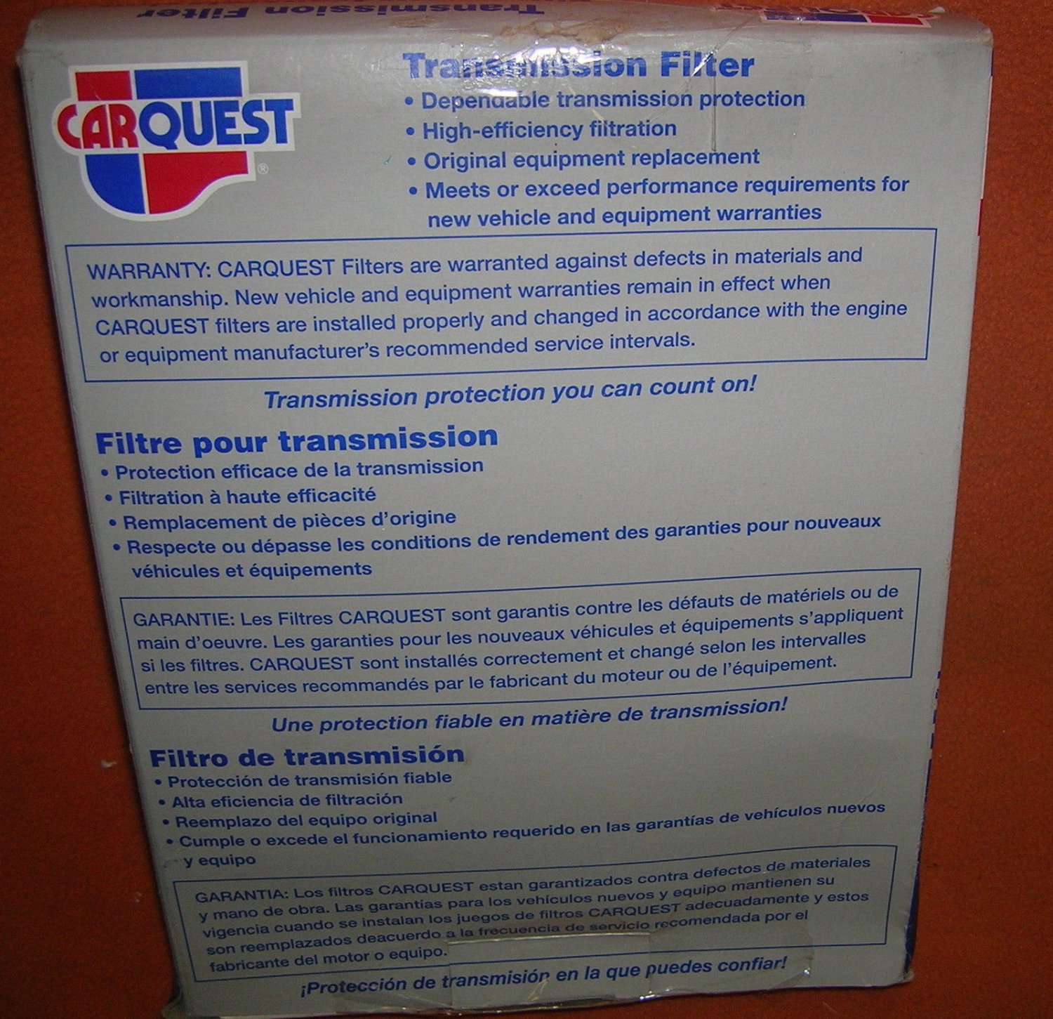 CARQUEST Transmission Filter Kit 96022 UPC769106960228