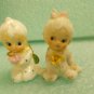 Napcoware Porcelain Mini Pajama Baby With Flower Set 2 #9815-1 UPC:710534489287