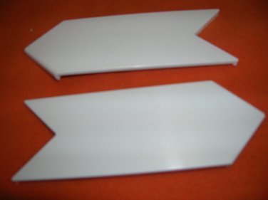 B&B Molders White 2" X 5 3/8" Flat Extrusion Covers Set 2 #681 UPC:710534480949