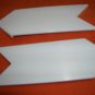B&B Molders White 2" X 5 3/8" Flat Extrusion Covers Set 2 #681 UPC:710534480949