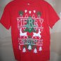 Classic Teaze Merry Christmas Red T-Shirt Size:M #22702  UPC:430000625420