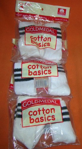Gold Medal Cotton Basics Infant Socks 9 Pairs Size:6-18 Months  UPC:081091030619