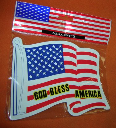 Ceramic World Inc "God Bless America" Large Magnet #1197  UPC:745101011974