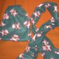 Min J Fashion Gray Mini Teddy Bear Fleece Hat & Scarf  UPC:710534487429