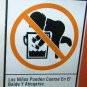 Safety Spanish Decal "Children Can Fall Into Bucket"  #BSL40  UPC:710534482608