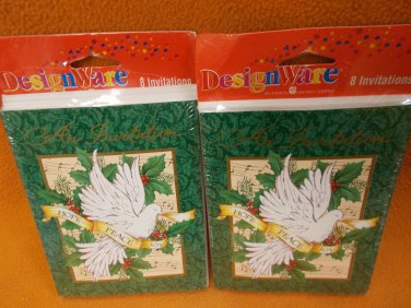 Designware / AG  Holiday Invitations : #DX25 -1257E 16  Pieces UPC:018100727307