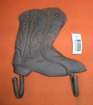 C.I Inc  Brown  Metal Cowboy Boot Coat Rack  #52004 UPC:674956520044
