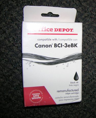Office Depot Canon BCI-3eBK Remanufactured Inkjet Cartridge  UPC:087486107140