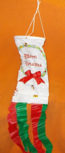 Regent Products White Plastic Holiday Windsock #G3082W UPC:021003030825