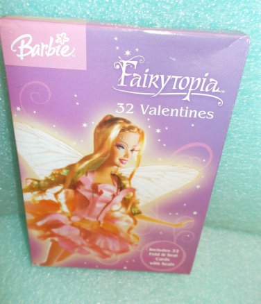 Paper Magic Barbie Fairtopia Valentine Cards  64 Cards & Seals UPC:073168116593