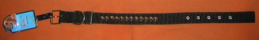 Bomei Pet World Black 20" Silver Studded Dog Collar #P122BK UPC:710534485463