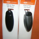 Style Mark Car Visor Glasses Clip Set 2 Black / Gray #ASTACC27  UPC:887661654625