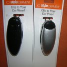 Style Mark Car Visor Glasses Clip Set 2 Black/Silver #ASTACC27  UPC:887661654625