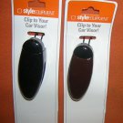 Style Mark Car Visor Glasses Clip Set 2 Black/Brown #ASTACC27  UPC:887661654625