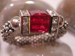 Swarovski Crystal "Ruby" Stretch Ring