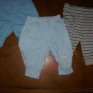 4 pairs of 0-3 month pants