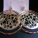 SILVER & GOLD TONED HOOPS W/STAR DECO