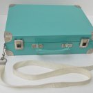 Vintage Green Tin Suitcase Pierre Henry Made in France  13.5"W x 9.75"H x3.5"D