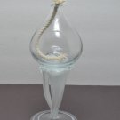 Hand Blown Art Glass Standed Oil Lamp 8" Krosno Jozefina HAND MADE IN POLAND