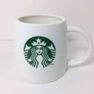 STARBUCKS COFFEE 2011 18 OZ WHITE GREEN SIREN MERMAID LOGO WIDE BOTTOM MUG CUP