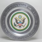 Wilton Pewter Plate 1st Federal Savings Worcester Mass The Great Seal of the US