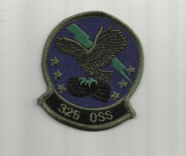 325th OPERATIONS SUPPORT SQUADRON TYNDALL AIR FORCE BASE UNIFORM PATCH BADGE