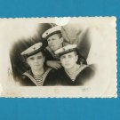 THREE SOVIET SAILORS PHOTOGRAPH WITH PERSONAL MESSAGE BALTIC SEA SERVICE 1950
