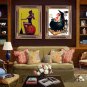 WITCH HALLOWEEN PIN-UP GIRL WICCA CANVAS ART PRINT