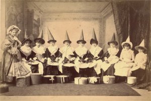 VINTAGE WITCH WICCA WITCHCRAFT PAGAN PHOTO CANVAS ART