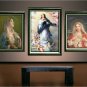 VINTAGE IMMACULATE HEART MARY RELIGIOUS CANVAS ART BIG