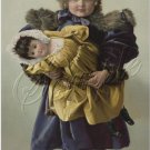 VINTAGE GIRL CURLS ANTIQUE OLD WALKING DOLL CANVAS ART
