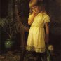 VICTORIAN SAD GIRL BROKEN ANTIQUE DOLL CANVAS PRINT BIG