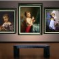 VICTORIAN CHILD GIRL DOLLS DACHSHUND DOG CANVAS ART~BIG