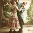 ART DECO LOVERS KISS SOLDIER ROMANCE CANVAS ART LARGE