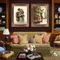 ART DECO LOVERS KISS SOLDIER ROMANCE CANVAS ART LARGE