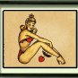 TATTOO FLASH SAILORS GRAVE BOTTLE CANVAS ART PRINT BIG